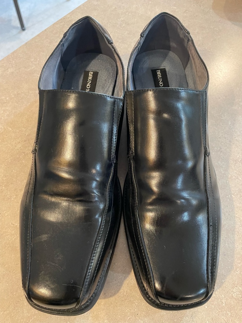 Men's Black Slip-On Dress Shoes 13W
